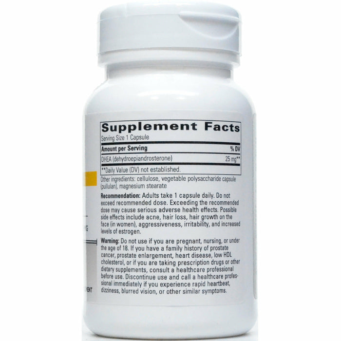 Integrative Therapeutics, DHEA 25 mg 60 caps Supplement Facts