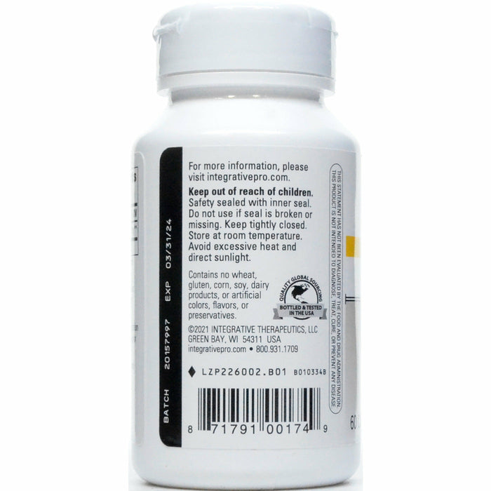 Integrative Therapeutics, NAC 600 mg 60 caps Cautions