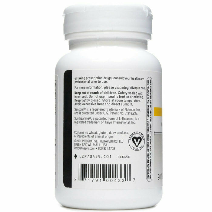 Cortisol Manager 90 tabs by Integrative Therapeutics Information Label