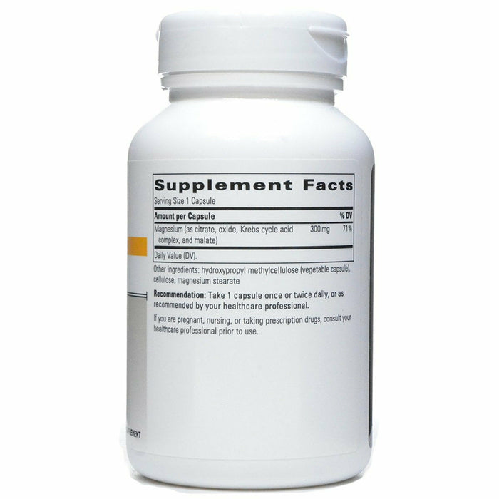 Tri-Magnesium 90 vcaps by Integrative Therapeutics Supplement Facts Label