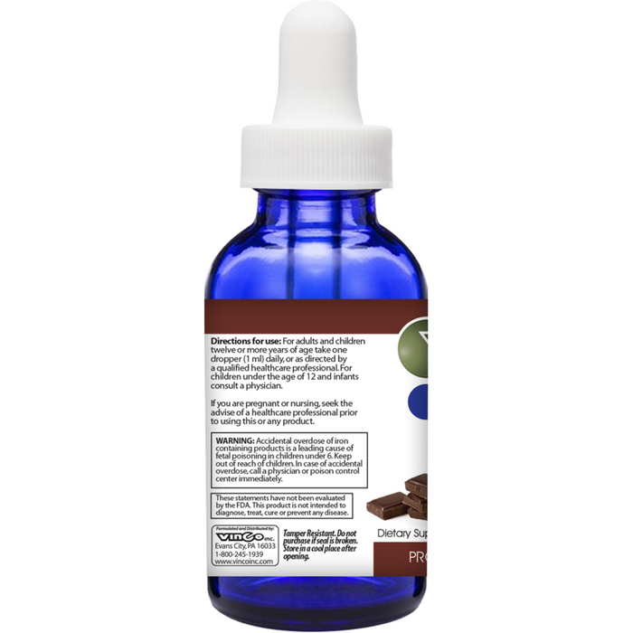 Vinco, Iron (Liposomal) 2 fl oz Label