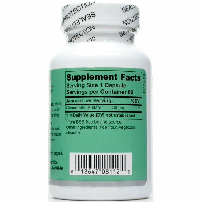 Karuna, Chondroitin Sulfate 400 mg 60 caps Supplement Facts