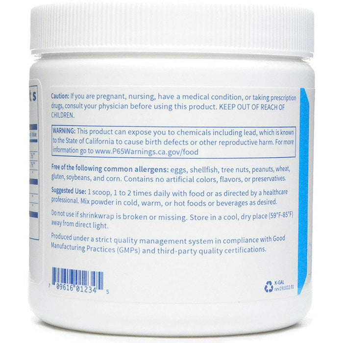 Galactomune Powder 150 g (30 Servings) by Klaire Labs Information Label