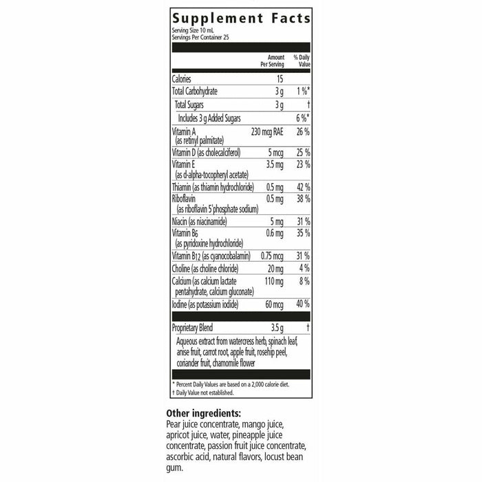 Salus, Kinder Love Children's Multi Supplement Facts Label