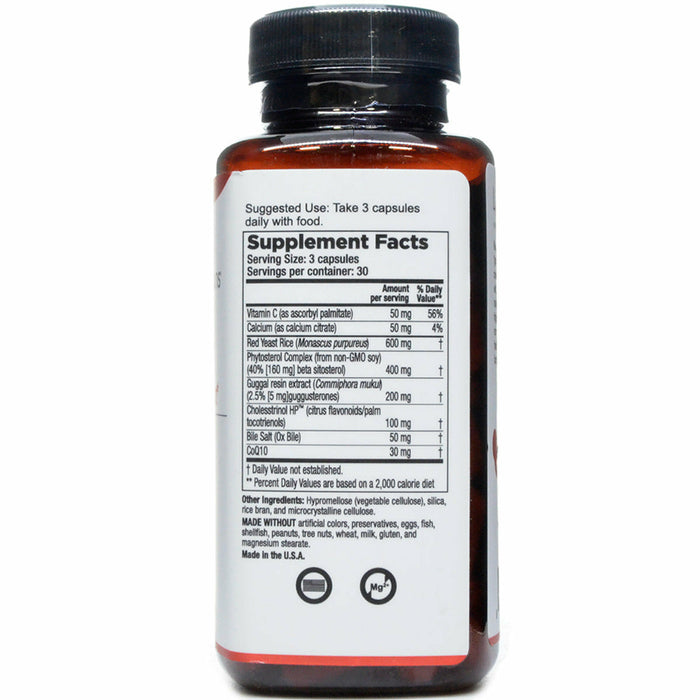 Choles-T 90 vegcaps By LifeSeasons Supplement Facts Label