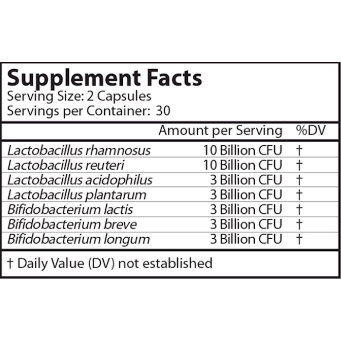Vinco, LadyBiotic UTH 60 capsules Supplement Facts Label