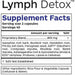 Lymph Detox 90 caps by Professional Botanicals Supplement Facts Label