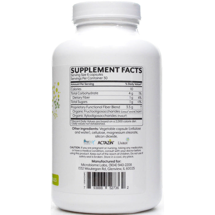Microbiome Labs, MegaPre Dairy Free 180 caps Supplement Facts