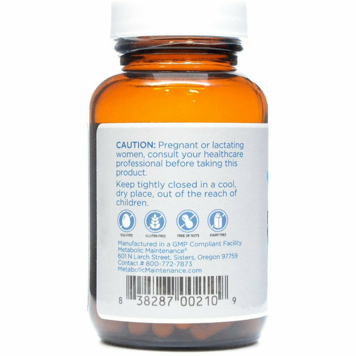 CoQ10 100 mg 60 caps by Metabolic Maintenance Caution Label