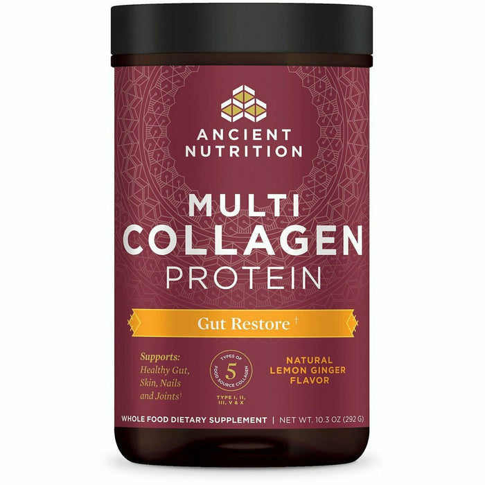 Ancient Nutrition, Multi Collagen Protein Gut Restore (Lemon Ginger)