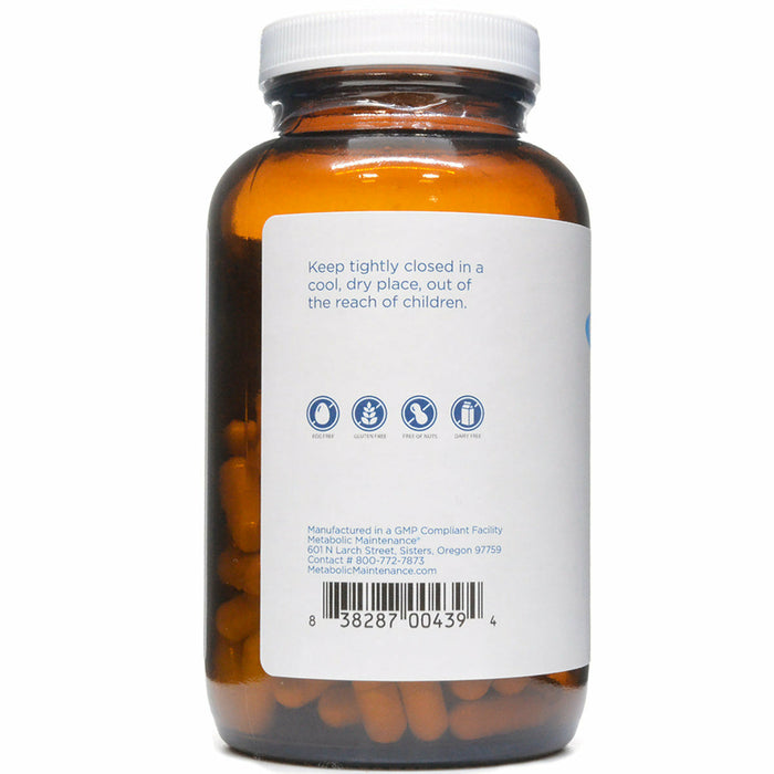 Magnesium Glycinate 180 caps by Metabolic Maintenance Information Label
