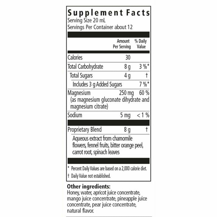 Salus, Magnesium Liquid 8.5 fl oz Supplement Facts Label