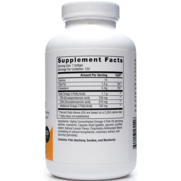 Nutri-Dyn, Omega Pure EPA-DHA 1000 120 softgels Supplement Facts