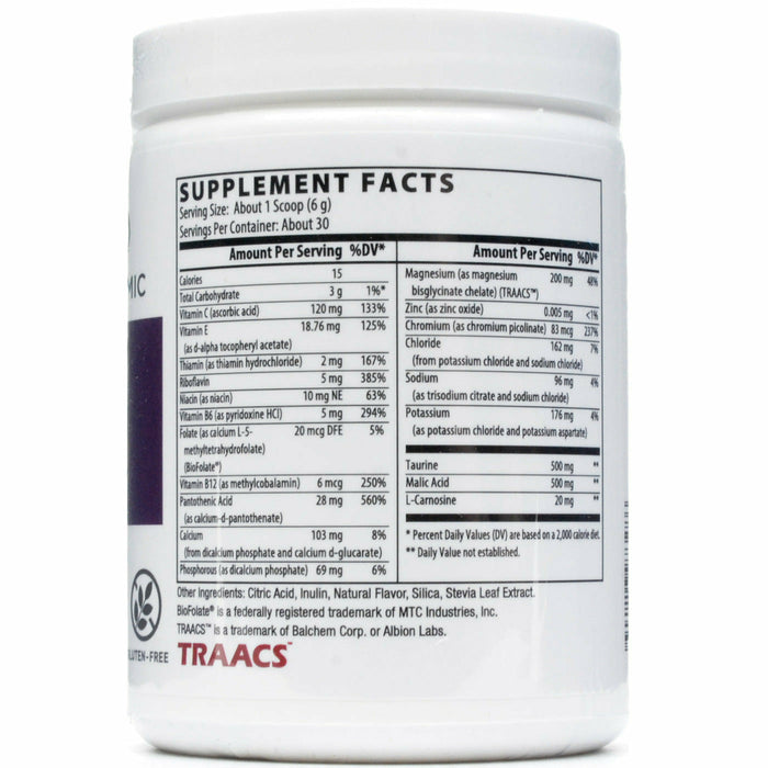 Nutri-Dyn, Dynamic Hydrate Grape 30 Servings Supplement Facts