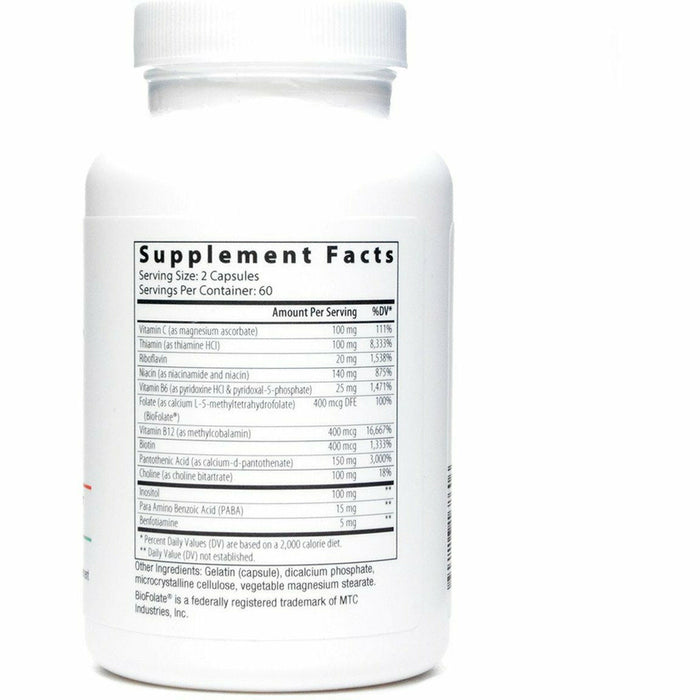 B-Complex 120 Caps by Nutri-Dyn Supplement Facts Label