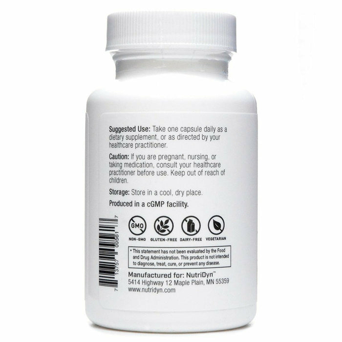 DHEA 90 Capsules by Nutri-Dyn Information Label