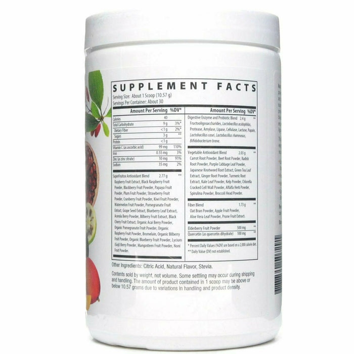 Fruits & Greens Immune Support Mango by Nutri-Dyn Supplement Facts Label
