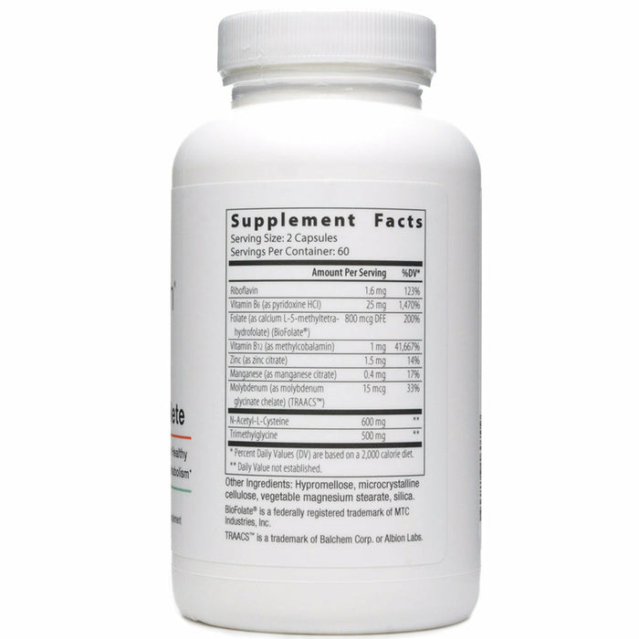 Methyl Complete 120 Caps by Nutri-Dyn Supplement Facts Label