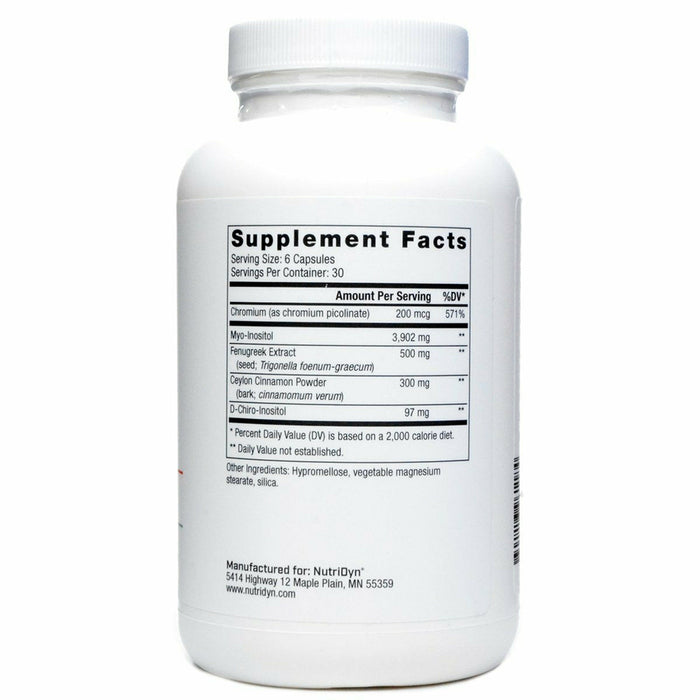 Myo-Inositol Complex 180 caps by Nutri-Dyn Supplement Facts Label