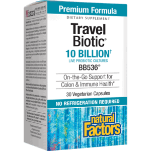 Natural Factors, TravelBiotic 10 Billion 60 Vegcaps
