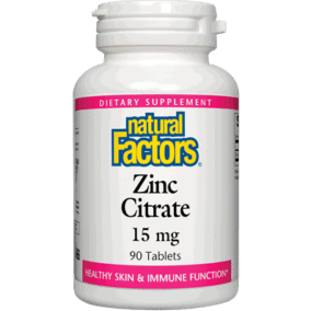 Natural Factors, Zinc Citrate 90 Tabs