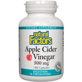 Natural Factors, Apple Cider Vinegar 500 Mg 180 Caps