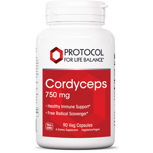 Protocol For Life Balance, Organic Cordyceps 750 mg 90 Vegetarian Capsules