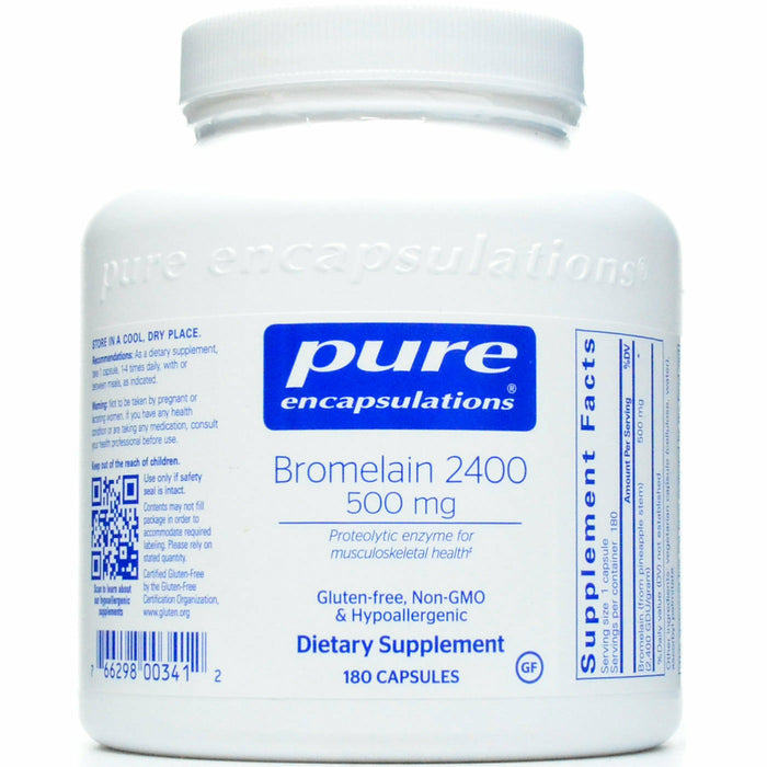 Pure Encapsulations, Bromelain 2400 500 mg 180 vcaps