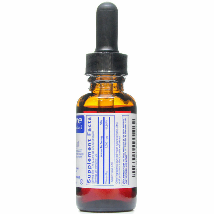 B12 Liquid 30 ml 1000 IU by Pure Encapsulations Supplement Facts Label