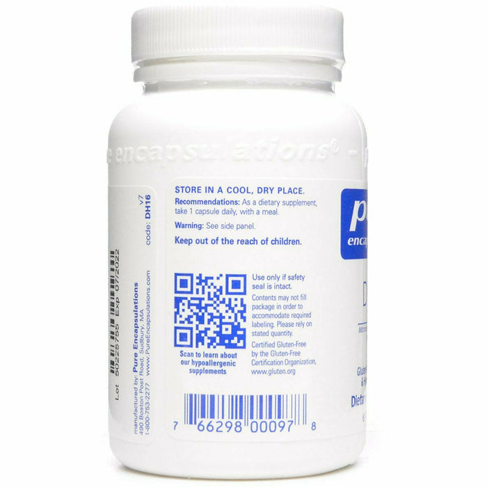 Pure Encapsulations, DHEA (micronized) 10 mg 60 capsules Suggested Use Label