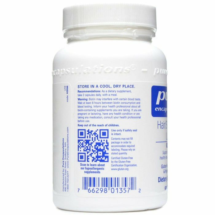 Hair/Skin/Nails Ultra 60 vcaps by Pure Encapsulations Information Label