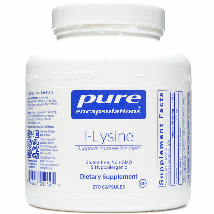  Pure Encapsulations, L-Lysine 270 vcaps