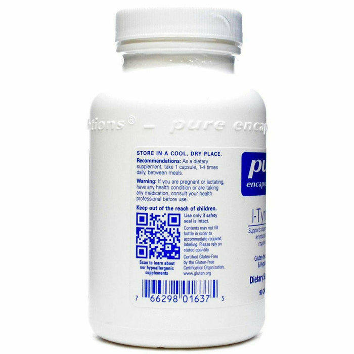 l-Tyrosine 90 caps by Pure Encapsulations Informaiton Label