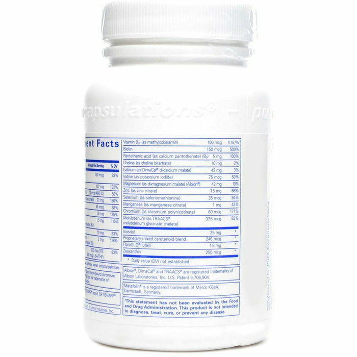 Junior Nutrients 120 caps by Pure Encapsulations Supplement Facts Label-2