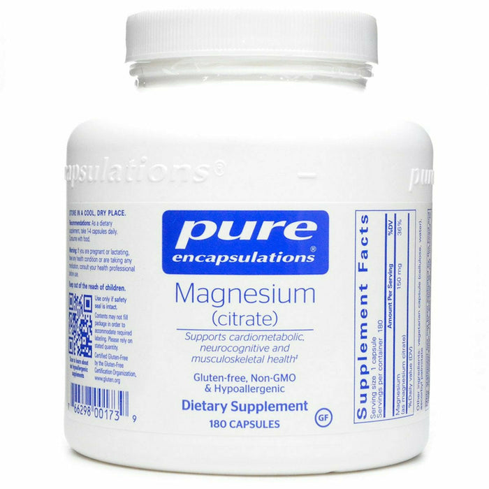 Pure Encapsulations, Magnesium (citrate) 150 mg 180 vcaps