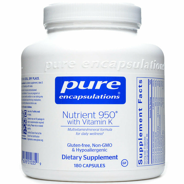  Pure Encapsulations, Nutrient 950 with Vitamin K 180 vcaps by 