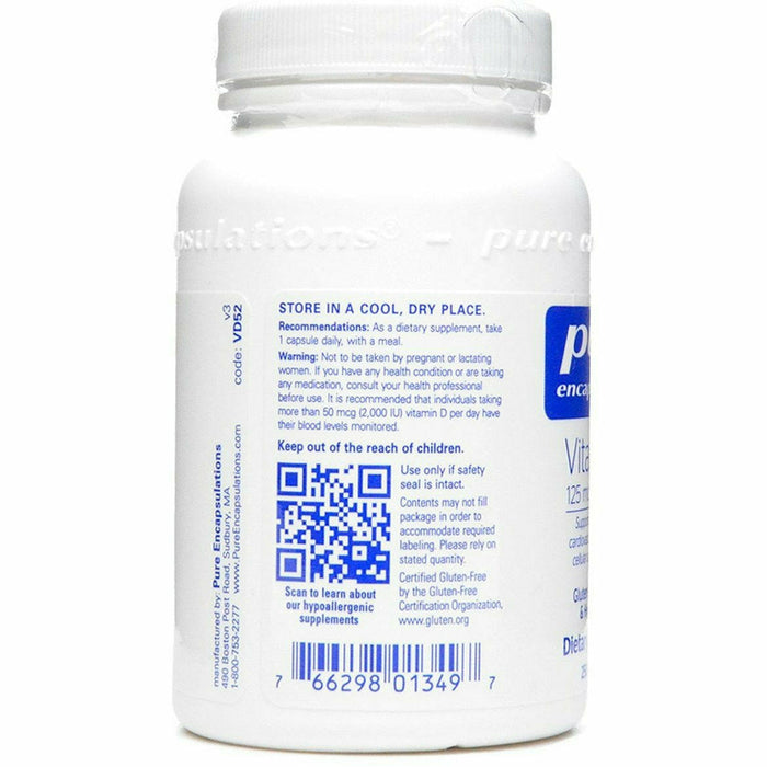 Pure Encapsulations, Vitamin D3 5000 IU 250 capsules Recommendations