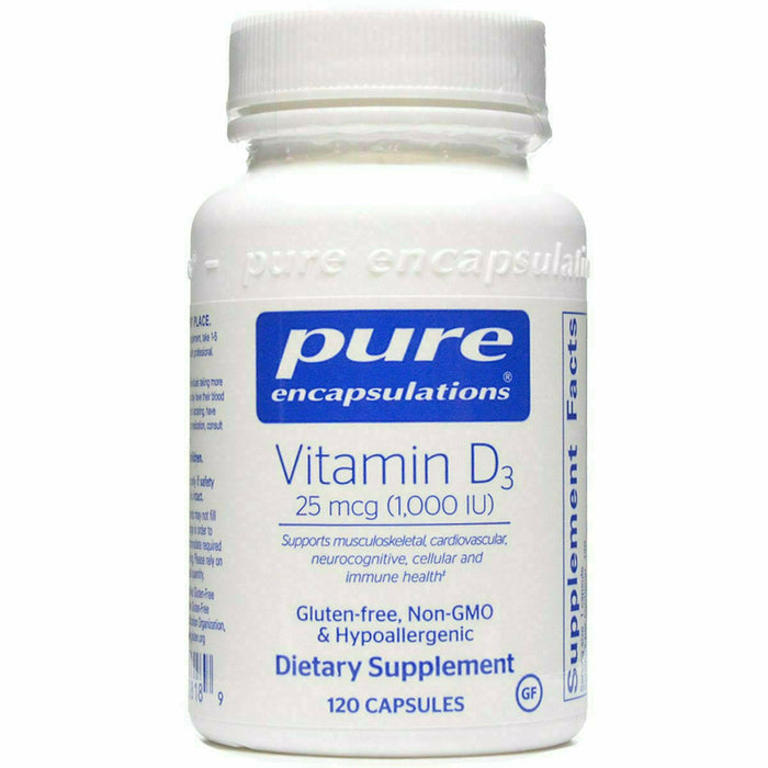 Pure Encapsulations, Vitamin D3 1000 IU 120 Capsules