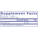 250 capsules Supplement Facts Label