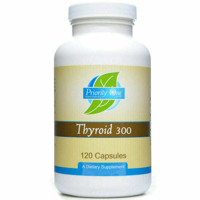 Priority One Vitamins, Thyroid 300 mg 120 capsules