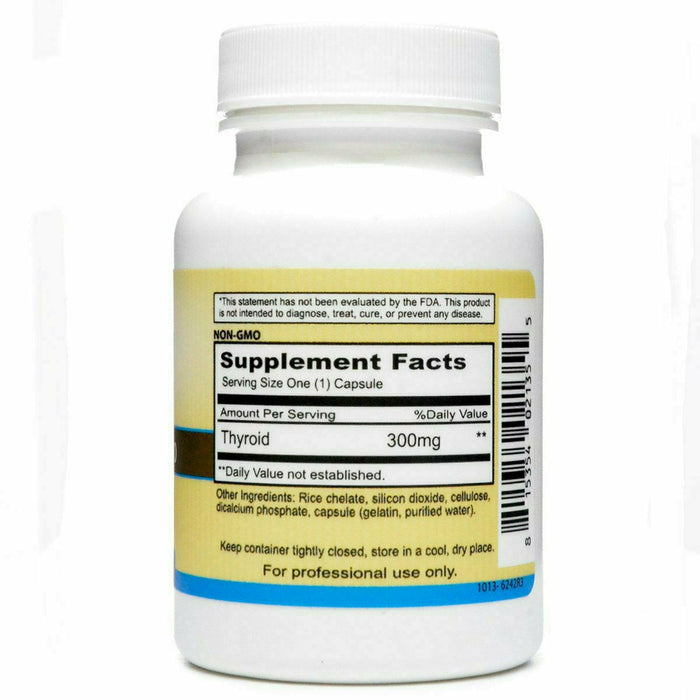 Priority One Vitamins, Thyroid 300 mg 60 capsules Supplement Facts