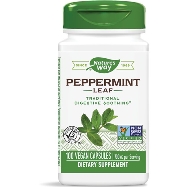 Nature's Way, Peppermint Leaves 400 mg 100 caps