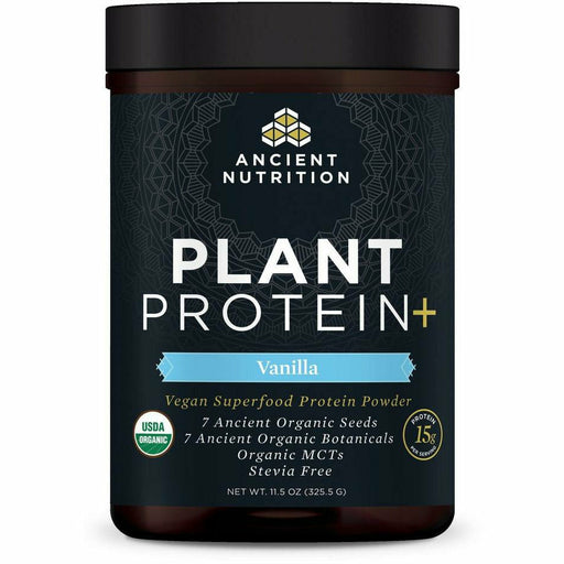 Plant Protein + Vanilla 12 Servings By Ancient Nutrition