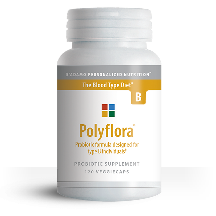 D'Adamo Personalized Nutrition, Polyflora B 120 Vegetable Capsules