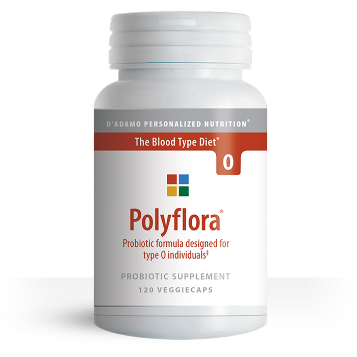 D'Adamo Personalized Nutrition, Polyflora O 120 Vegetable Capsules