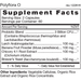 D'Adamo Personalized Nutrition, Polyflora O 120 Vegetable Capsules Supplement Facts Label