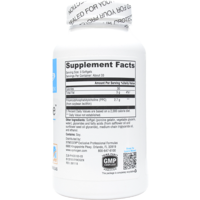 Xymogen, PhosphaLine 100 Softgels Supplement Facts