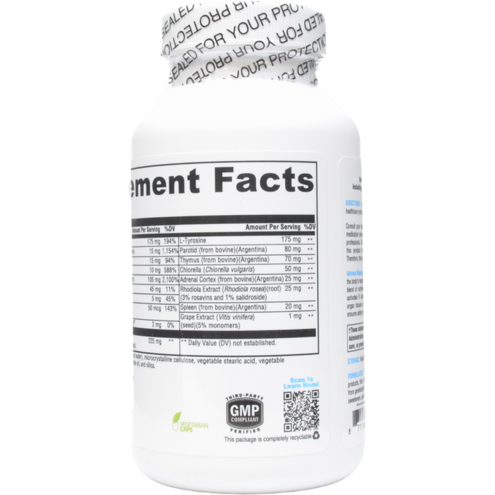 Xymogen, Adrenal Manager 120 caps Supplement Facts 2