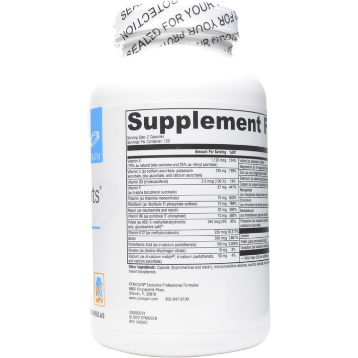 Xymogen, ActivNutrients without Iron 240 caps Supplement Facts 1
