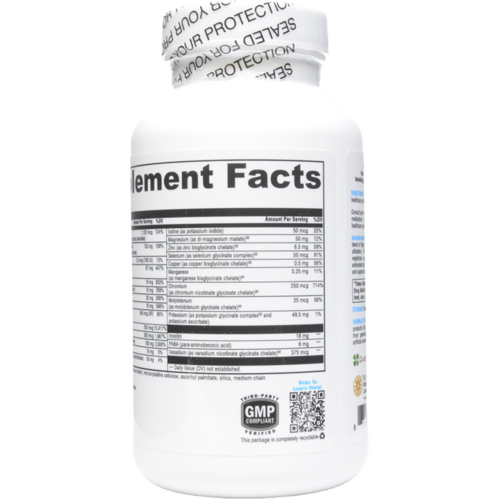 Xymogen, ActivNutrients without Iron 120 caps Supplement Facts 2